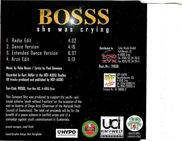 Hubo Bosss : She Was Crying (CD, Maxi)