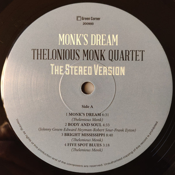 Thelonious Monk Quartet* : Monk&#39;s Dream (LP, Album + LP, Album, Mono + Ltd, RE, RM, 180)