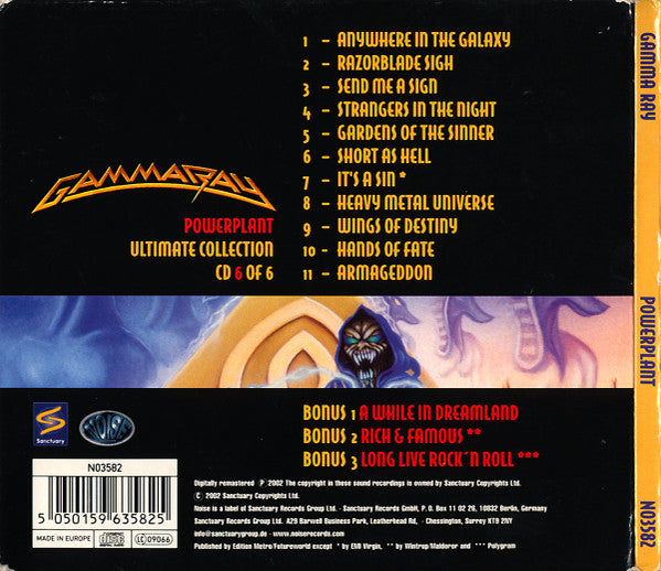Gamma Ray : Powerplant (CD, Album, Ltd, RE, RM, Dig)