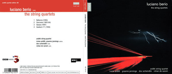 Luciano Berio / Arditti String Quartet* : The String Quartets (CD, Album)