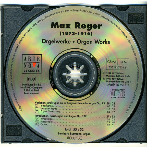 Max Reger - Bernhard Buttmann : Orgelwerke - Organ Works (CD, Album)