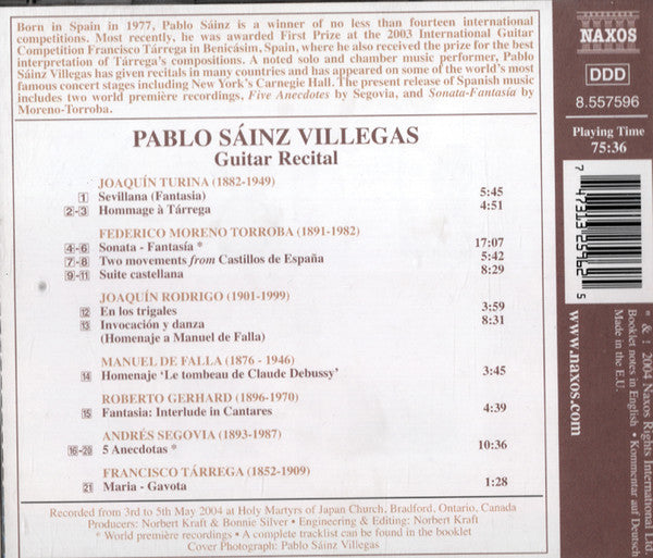 Pablo Sáinz Villegas : Guitar Recital (CD, Album)