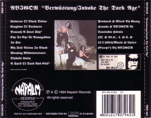Abigor : Verwüstung / Invoke The Dark Age (CD, Album, RE)