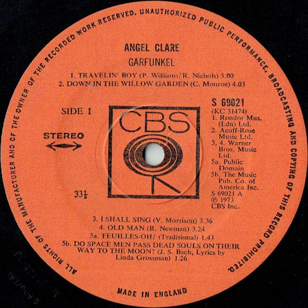 Garfunkel* : Angel Clare (LP, Album)