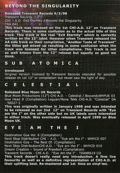 Chi-A.D. : Infinitism (CD, Album)