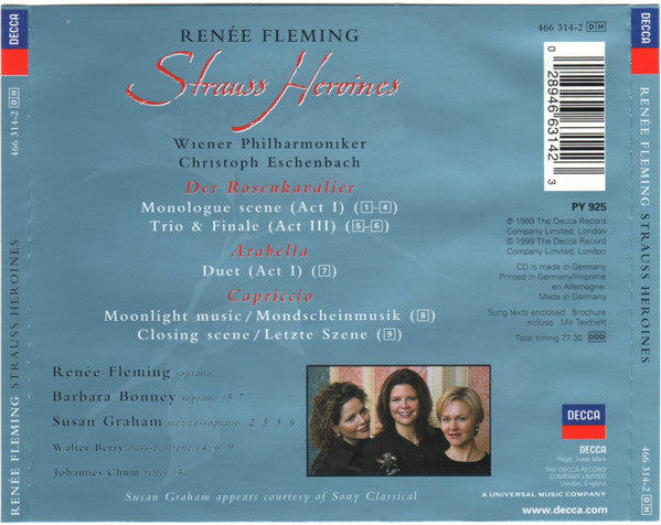 Renée Fleming : Strauss Heroines (CD, Album, Comp, Jew)