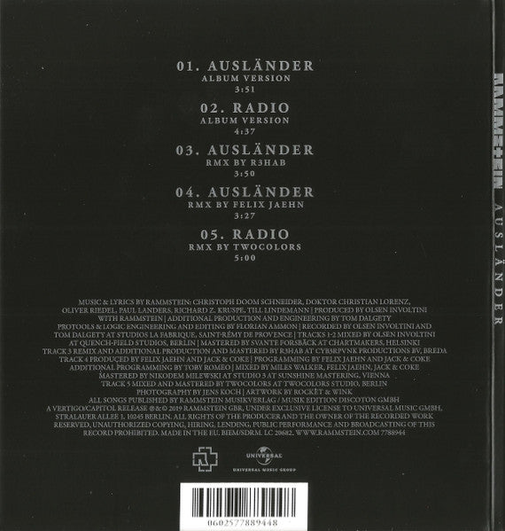 Rammstein : Ausländer (CD, Single)