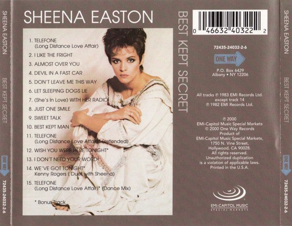 Sheena Easton : Best Kept Secret (CD, Album, RE)