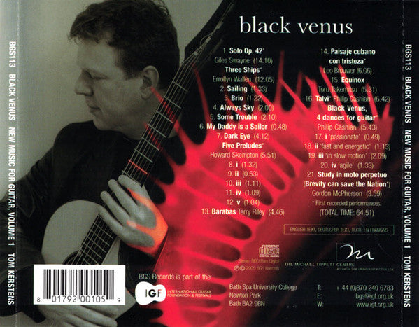 Tom Kerstens : Black Venus - New Music For Guitar, Volume 1 (CD)