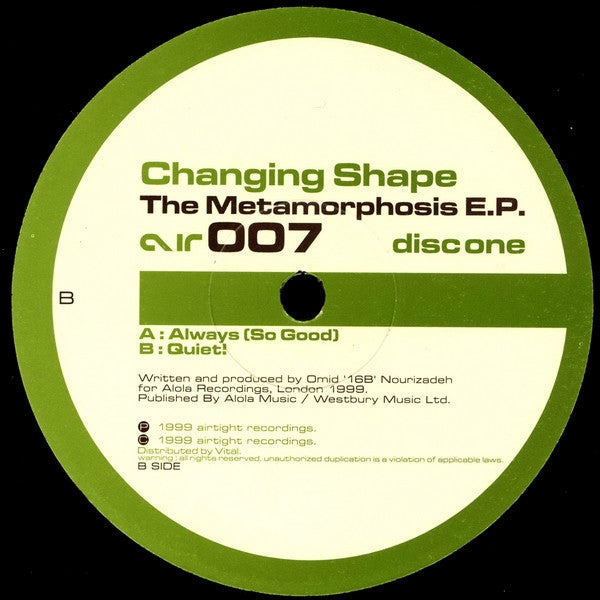 Changing Shape : The Metamorphosis E.P. (Disc One) (12&quot;, EP, Promo)