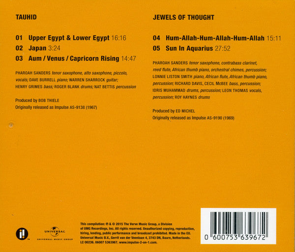 Pharoah Sanders : Tauhid / Jewels of Thought (CD, Comp, RM)