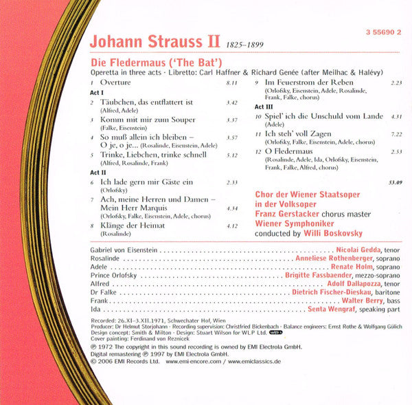 Johann Strauss II* :  Chor Der Wiener Staatsoper In Der Volksoper*, Wiener Symphoniker, Willi Boskovsky : Die Fledermaus - Highlights (CD, Album, RE, RM)
