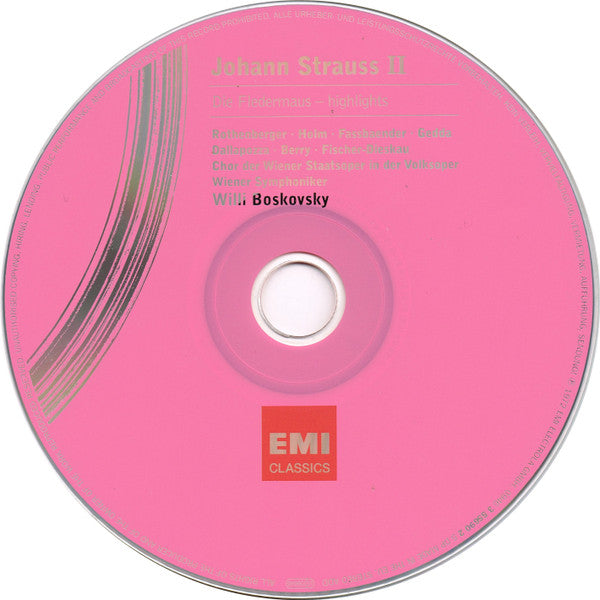 Johann Strauss II* :  Chor Der Wiener Staatsoper In Der Volksoper*, Wiener Symphoniker, Willi Boskovsky : Die Fledermaus - Highlights (CD, Album, RE, RM)