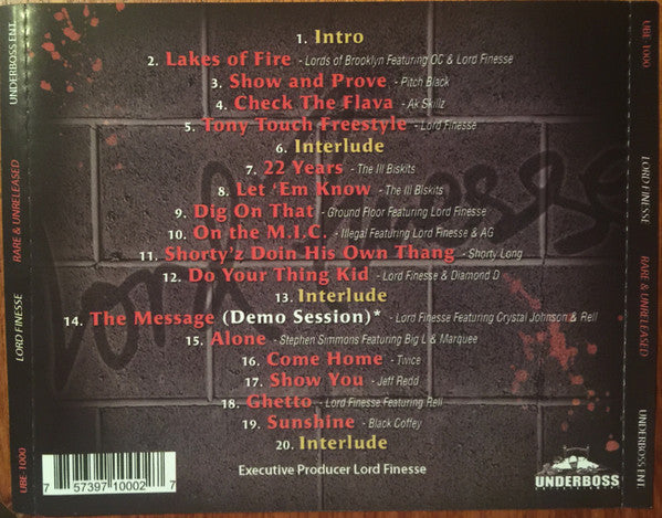 Lord Finesse : Rare &amp; Unreleased (CD, Comp)