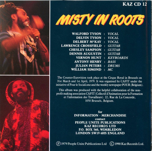 Misty In Roots : Live At The Counter Eurovision (CD, Album, RE, RM, RP)