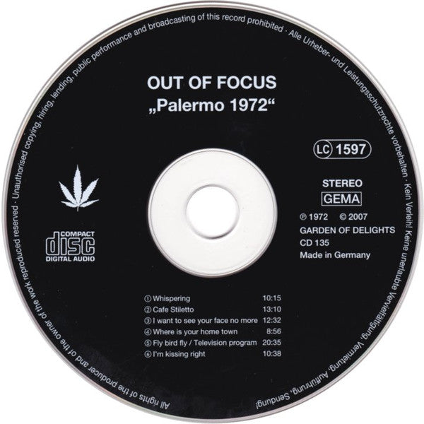 Out Of Focus : Palermo 1972 (CD, Album)