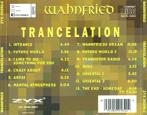 Wahnfried* Feat. Klaus Schulze : Trancelation (CD, Album)