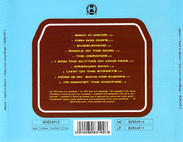 Denim : Back In Denim (CD, Album)