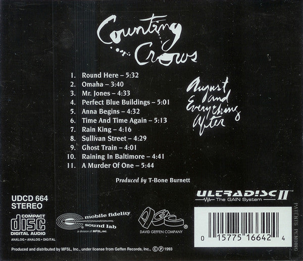 Counting Crows : August And Everything After (CD, Album, RM)