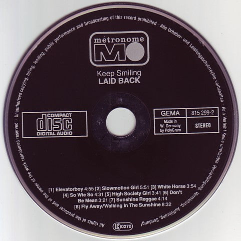 Laid Back : ...Keep Smiling (CD, Album, Bla)