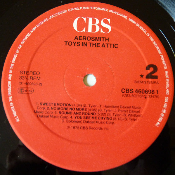 Aerosmith : Toys In The Attic (LP, Album, RE)