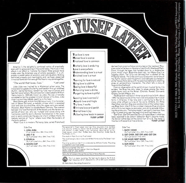 Yusef Lateef : The Blue Yusef Lateef (CD, Album, RE, RM)