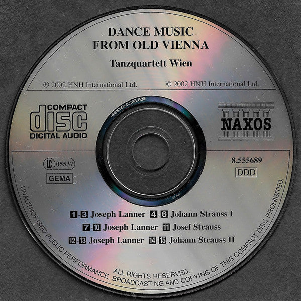 Tanzquartett Wien : Dance Music From Old Vienna (CD, Album)