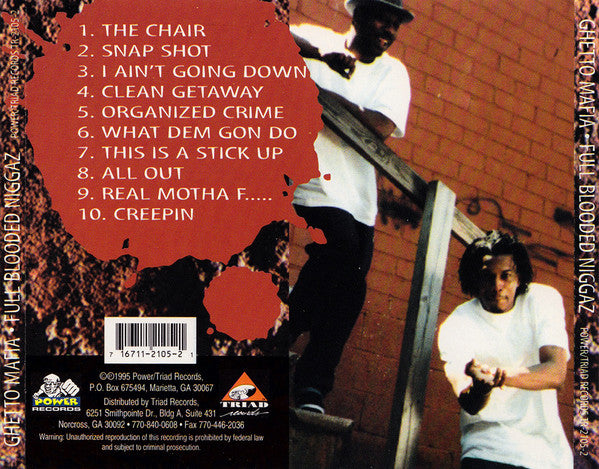 Ghetto Mafia : Full Blooded Niggaz (CD, Album)