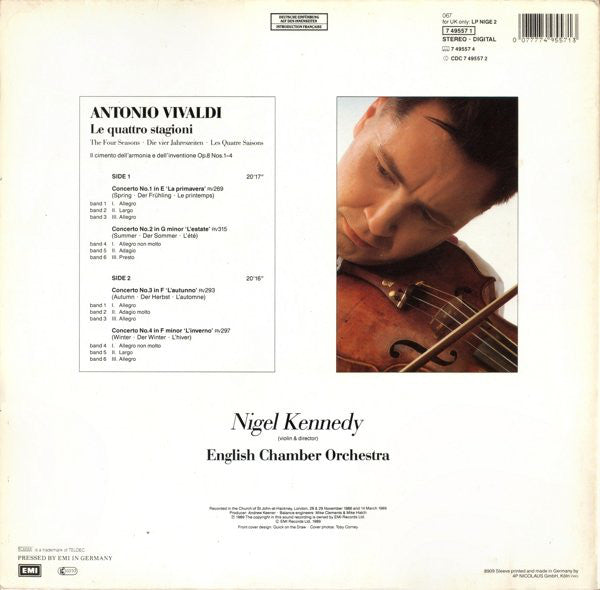 Vivaldi*, Nigel Kennedy, English Chamber Orchestra : The Four Seasons = Le Quattro Stagioni = Die Vier Jahreszeiten = Les Quatre Saisons (LP, Album, DMM)