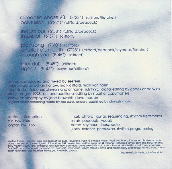 Seefeel : Quique (CD, Album, Jew)
