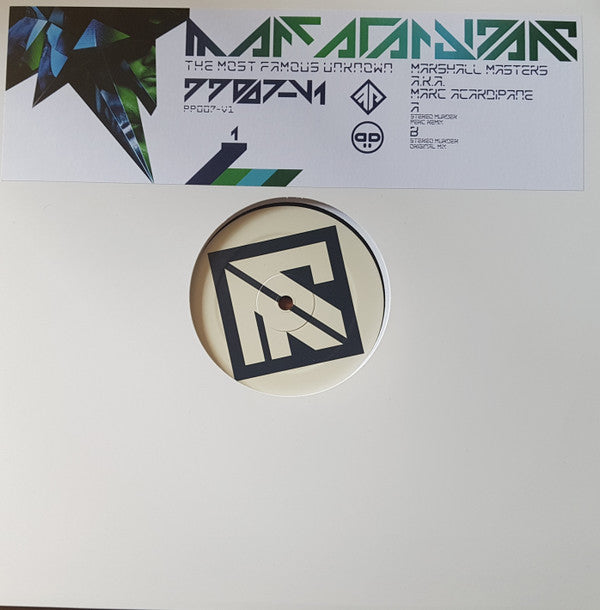 Marshall Masters A.K.A. Marc Acardipane : The Most Famous Unknown Remixes V1 (12")