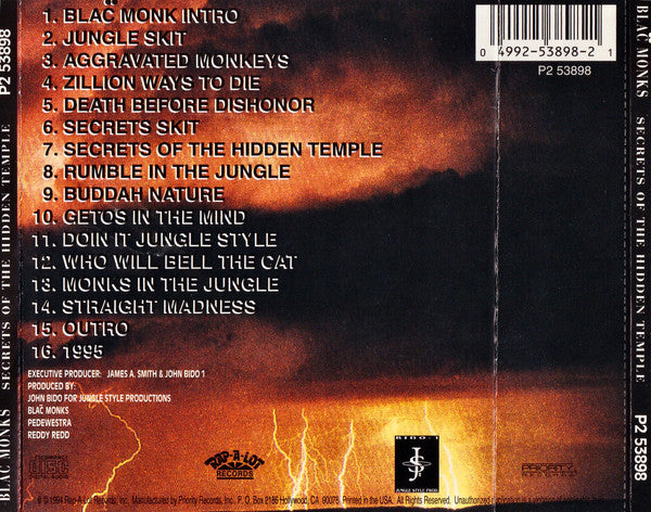 Blac Monks : Secrets Of The Hidden Temple (CD, Album)