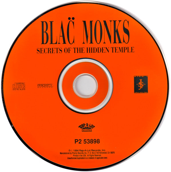 Blac Monks : Secrets Of The Hidden Temple (CD, Album)