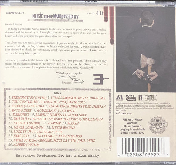 Eminem, Slim Shady : Music To Be Murdered By (CD, Album, Cle)