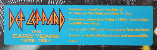 Def Leppard : The Early Years 79-81 (CD, Album, RE, RM + CD, Album, RE, RM + CD + CD, C)