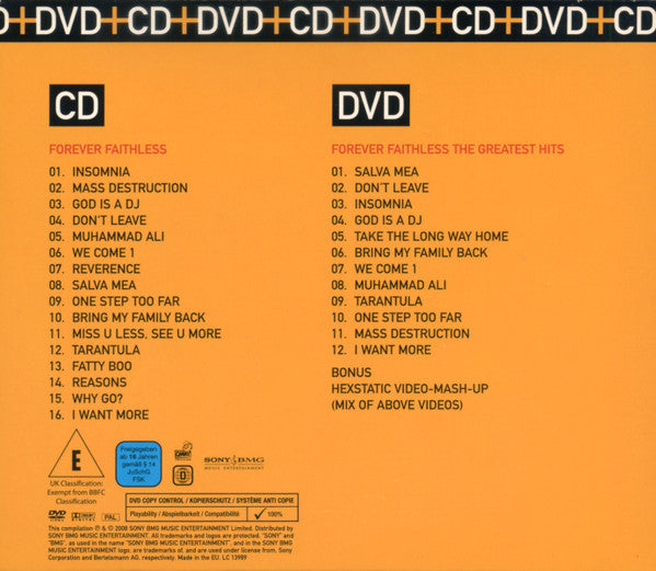 Faithless : Forever Faithless / Forever Faithless (The Greatest Hits) (CD, Comp + DVD-V, RE, PAL, R0 + Box, Comp, S/Editi)