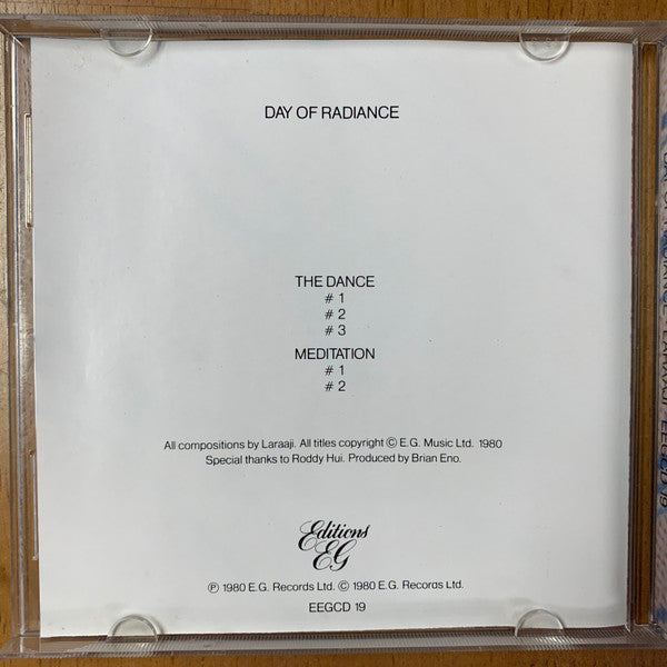 Laraaji Produced By Brian Eno : Ambient 3 (Day Of Radiance) (CD, Album)