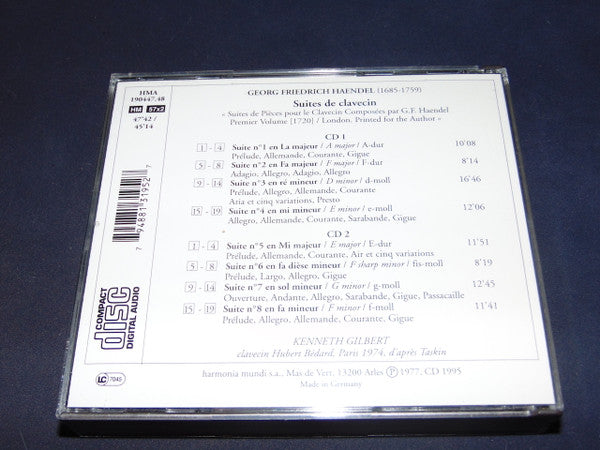Haendel*, Kenneth Gilbert : Les Grandes Suites Pour Clavecin (2xCD)