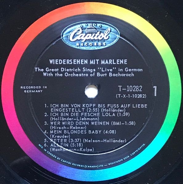 Marlene Dietrich : Wiedersehen Mit Marlene (LP, Album, Mono, RE)