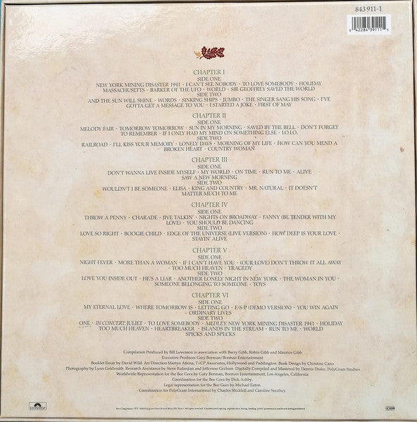 Bee Gees : Tales From The Brothers Gibb - A History In Song 1967-1990 (6xLP, Comp + Box)