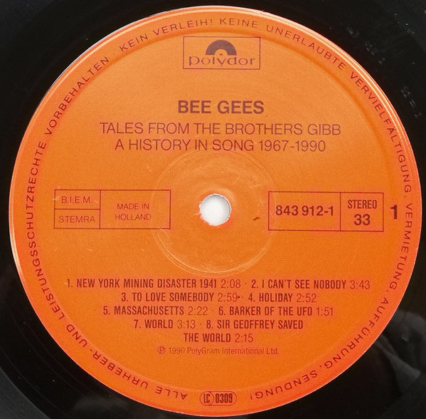 Bee Gees : Tales From The Brothers Gibb - A History In Song 1967-1990 (6xLP, Comp + Box)