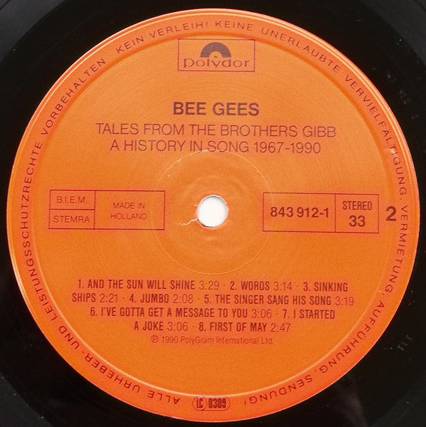 Bee Gees : Tales From The Brothers Gibb - A History In Song 1967-1990 (6xLP, Comp + Box)