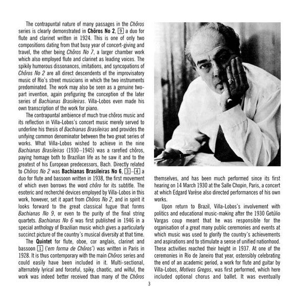 Villa-Lobos*, William Bennett And Friends : Music For Flute (CD, Album, RE)