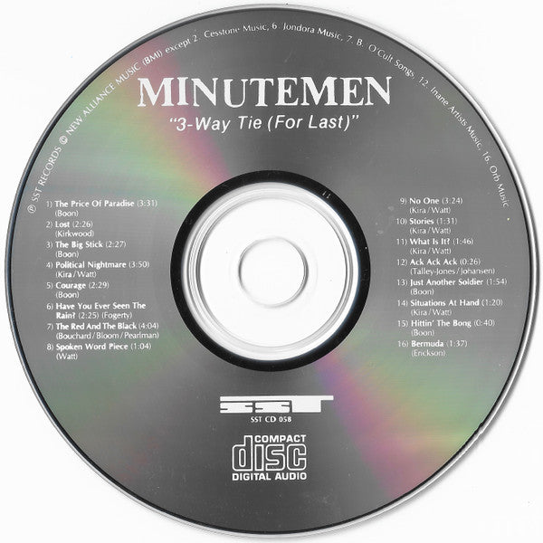 Minutemen : 3-Way Tie (For Last) (CD, Album, RE)