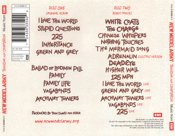 New Model Army : Thunder And Consolation (2xCD, Album, RE, RM)