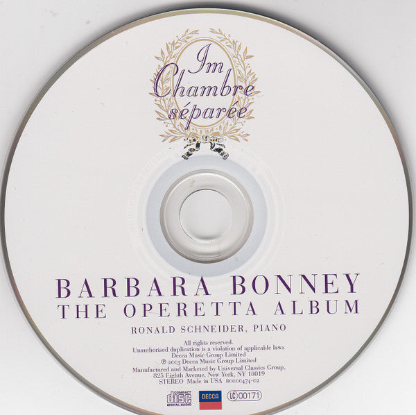 Barbara Bonney, Ronald Schneider : Im Chambre Séparée (The Operetta Album) (CD, Album)