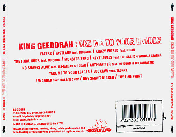 King Geedorah* : Take Me To Your Leader (CD, Album)