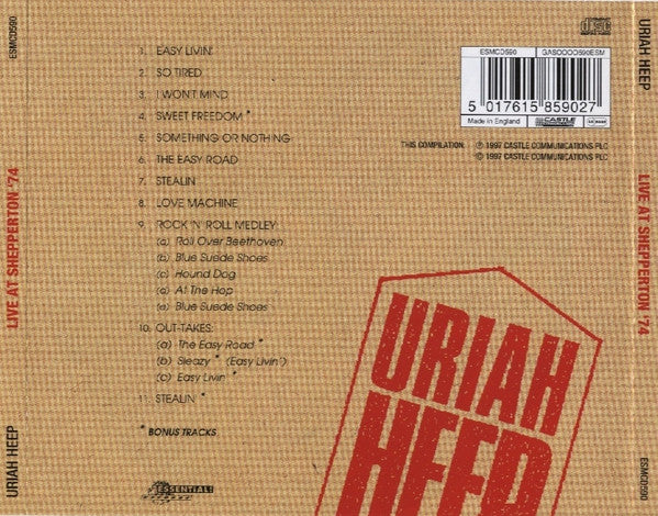 Uriah Heep : Live At Shepperton '74 (CD, Album, RE, RM, Uni)