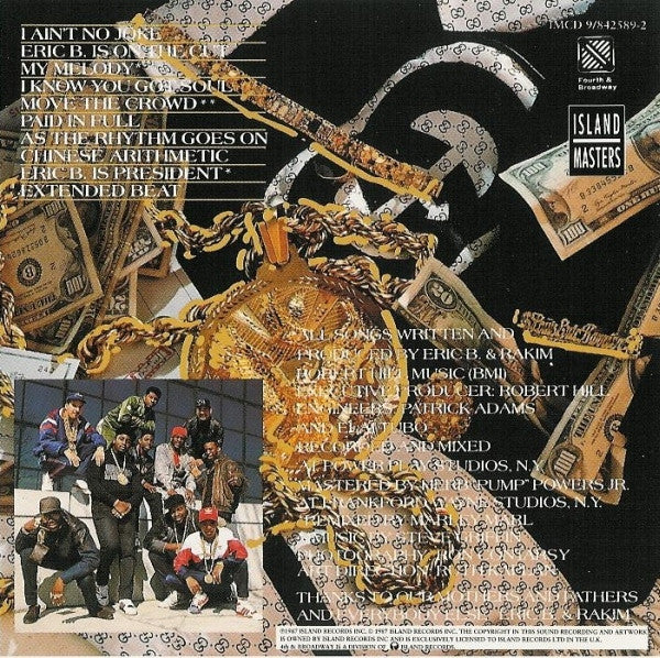 Eric B. &amp; Rakim : Paid In Full (CD, Album, RE)