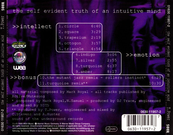 T.Power : The Self Evident Truth Of An Intuitive Mind (CD, Album, P/Mixed)